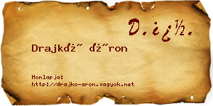 Drajkó Áron névjegykártya